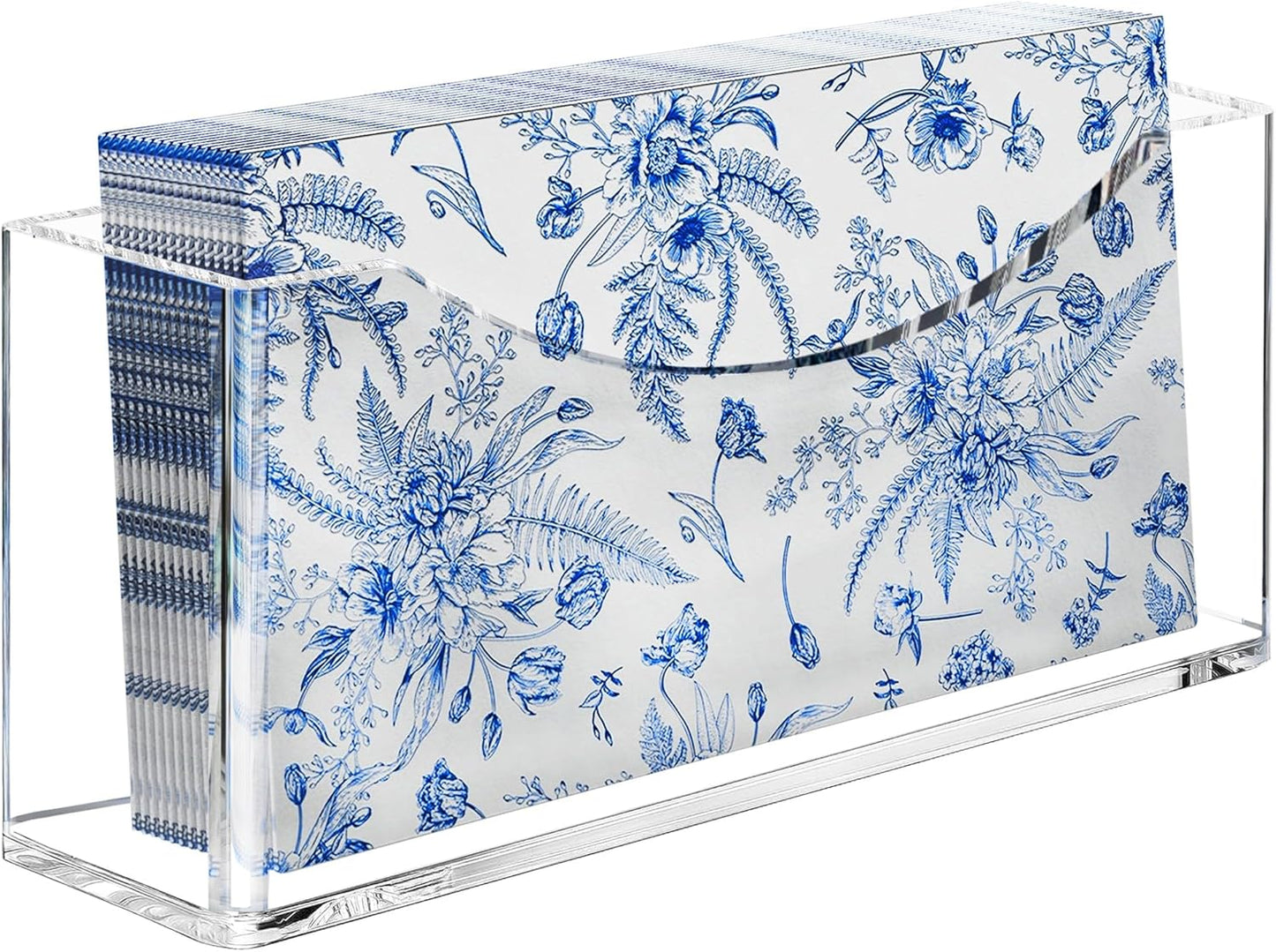 Acrylic Napkin Holder, Guest Towel Holder, Clear Waterproof Vertical Napkins Holder for Dining Table, Disposable Hand Towels Tray for Bathroom, Hotel, Kitchen