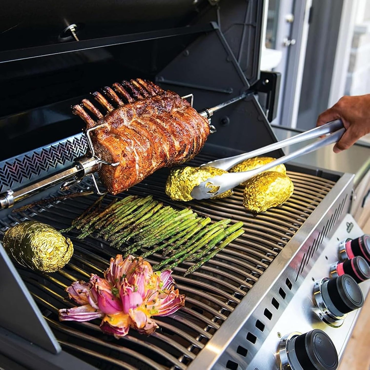 16-3/4" Stainless Steel 4pack Waved Cooking Grids Grates Replacement Parts for Napoleon Triumph 495 Gas Grill S87005