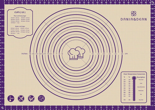 Baking Mat, 28" x 20" Silicone Food Grade Extra Large Non Stick Baking Sheet Mat with Measurement Non-slip Dough Rollin Counter Mat for Making Cookies, Macarons, Bread and Pastry