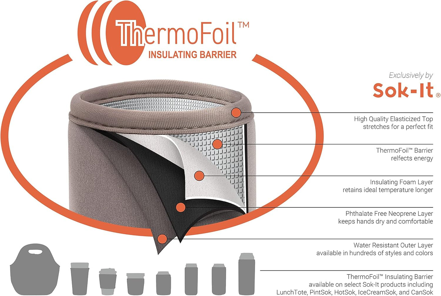 Sok It IceCreamSok Insulated Neoprene Cover (Baby Elephant Walk, Straight Ice Cream Pints)