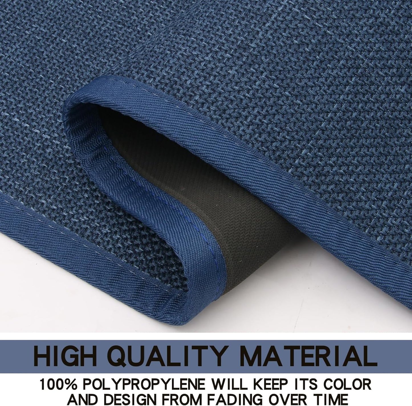 Kitchen Mat, Cushioned Non Slip Rugs for Kitchen Floor, Absorbent Runner Comfort Standing Mats Washable for Kitchen, Office, Home (Dark Blue, 35.4"x71")