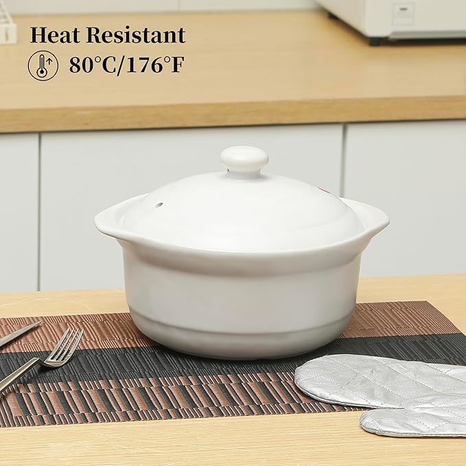 Leetaltree Brown with Black Striped Placemats Set of 4 - Heat Resistant Non-Slip Place mats for Dining Table, Washable Durable PVC Vinyl Woven Table Mats（Brown Stripe, 4）