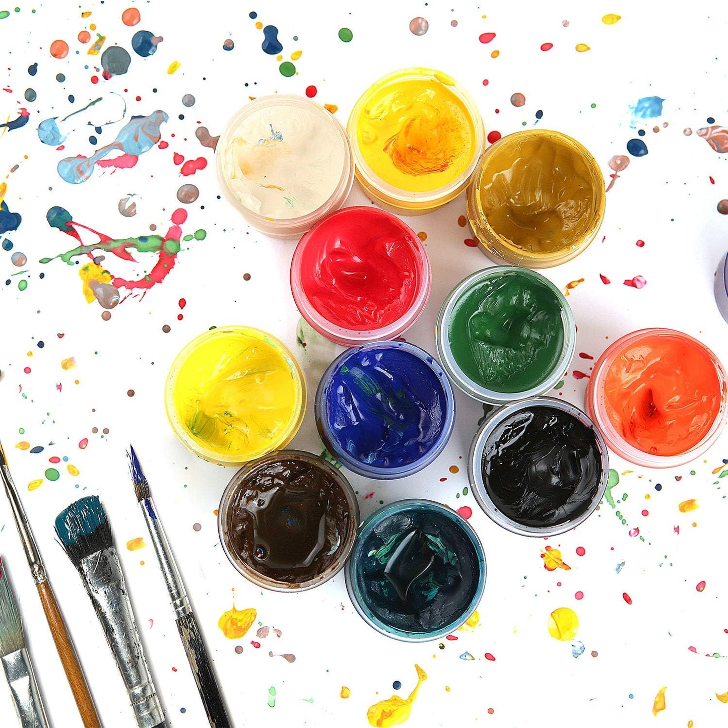 SATINIOR 6 Pack 10 oz Plastic Jars Containers with Lids Wide-mouth Refillable Leakproof Reusable Round Empty Jars for Travel Cosmetic Dry Food Spice Candy Cookie Home Kitchen Organizing (Clear)