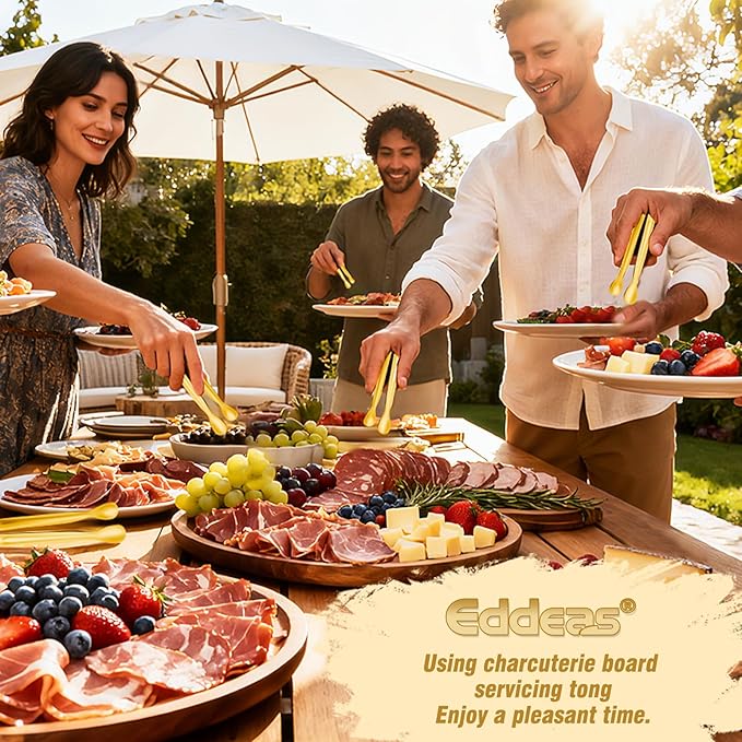 12PCS Mini Tongs For Serving, 2 Sizes 6 & 4 Inch Ice Tongs Mini Gold Sugar Stainless Steel Tong, Small Kitchen Tiny Food Tongs for Appetizers,Tea Party, Coffee Bar,Desserts & Ice Bucket