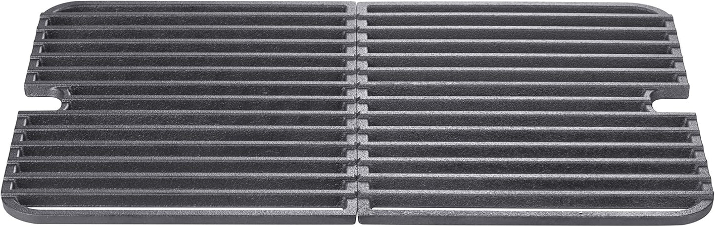 Cast Iron Go Grate (2), 5.8lbs, Rectangular, Heavy, Preseasoned, Non-Stick, Cooking-Grates, Fits Go Anywhere Charcoal and Gas Models