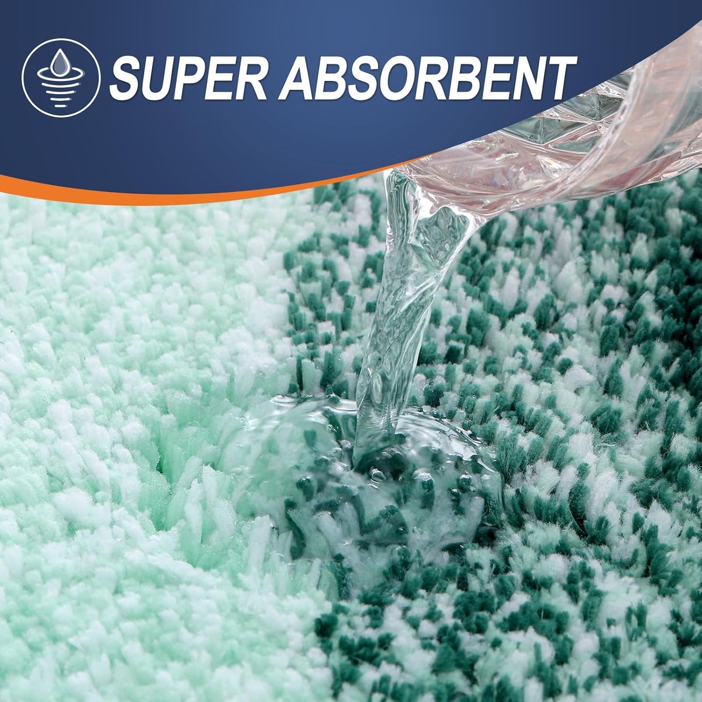 OLANLY Bathroom Runner Rugs 47x24, Extra Soft Absorbent Microfiber Bath Rugs, Rubber Backing, Quick Dry, Washable Bath Mats for Bathroom Floor, Tub and Shower, Home Decor Accessories, Blackish Green