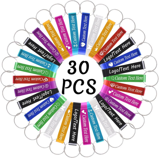 30PCS Personalized Bottle Opener Keychain Bulk Custom Beer Bottle Opener with Logo Text Engraved Wedding Bottle Opener Favors Customized Gifts for Guests Baby Shower Birthday Party-Assorted