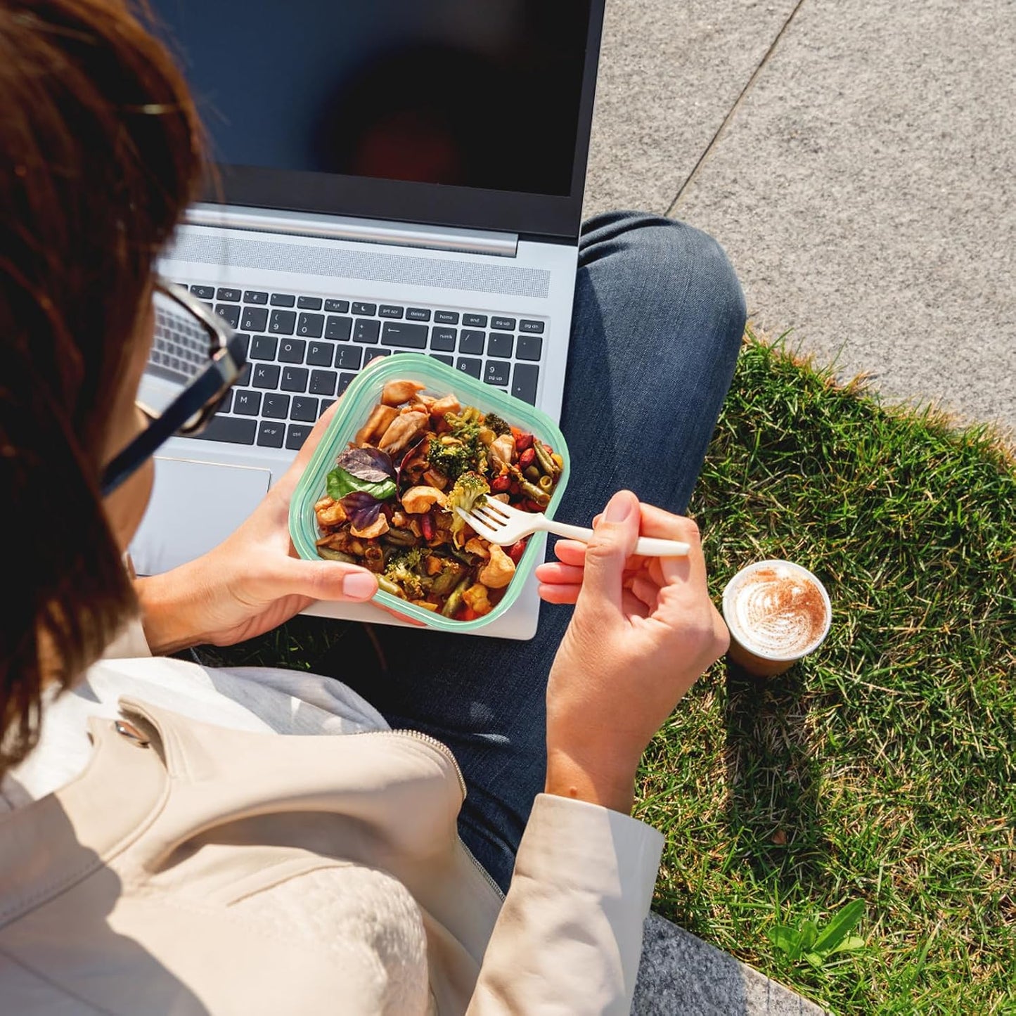 KVK 6 Pack Collapsible Food Storage Containers, Silicone Food Storage Containers With Lids, Green Reusable Collapsible Bowls For Camping, Outdoor Hiking Travel Storage and Mixing