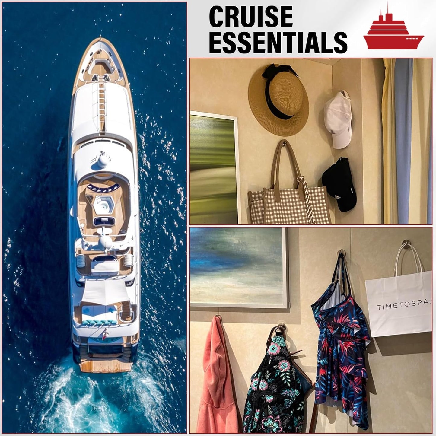 Magnetic Hooks, 2025 Cruise Cabins Ship Essentials 50Lbs Strong Heavy Duty Magnets 12Pcs Magnet Hook for Classroom Home Refrigerator Door Fridge Camping Hanging