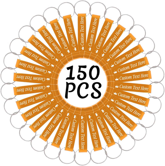 150PCS Personalized Bottle Opener Keychain Bulk Custom Beer Bottle Opener with Logo Text Engraved Wedding Bottle Opener Favors Customized Gifts for Guests Baby Shower Birthday Party-Gold