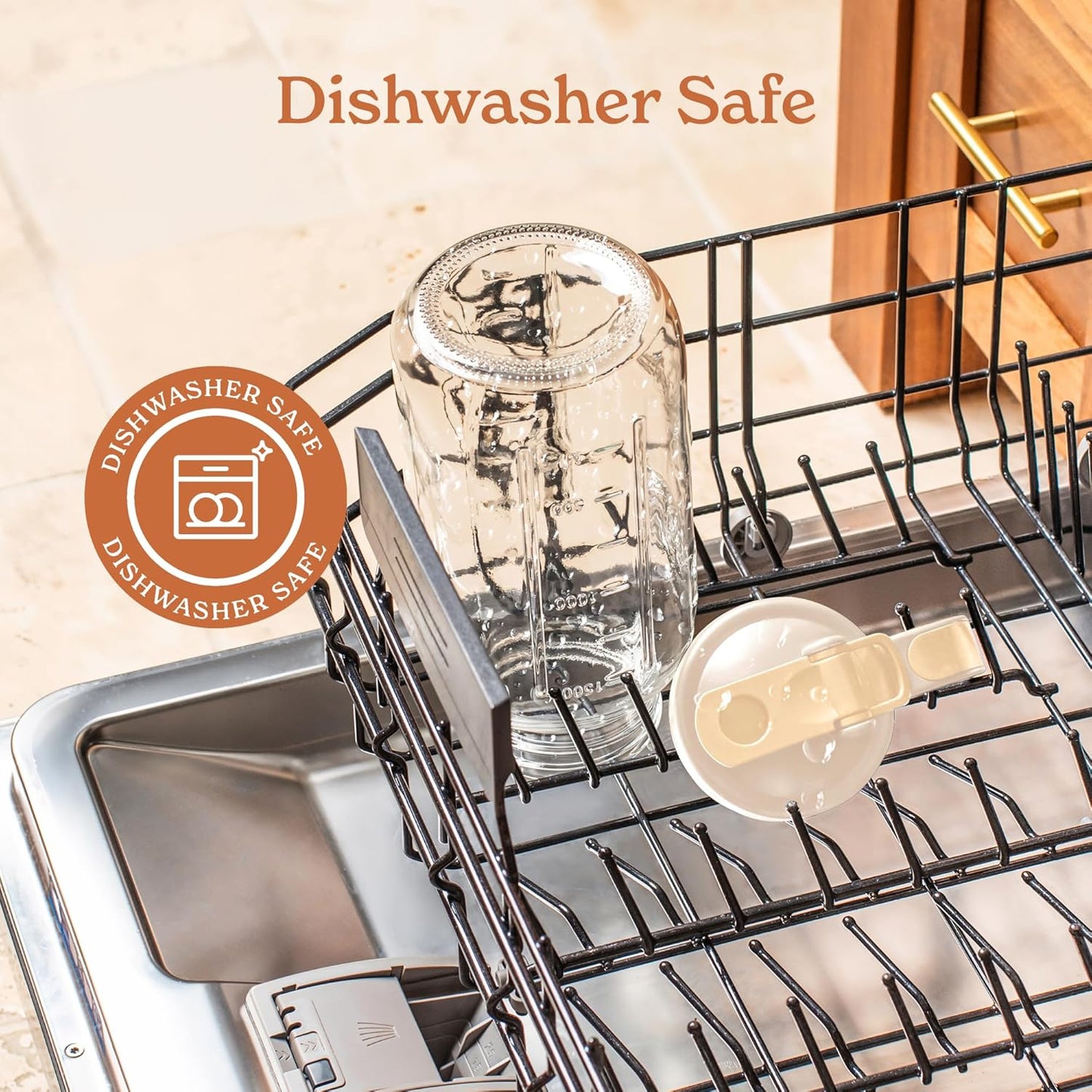 SMIRLY 64 oz Mason Jar Pitcher,Glass Pitcher with Wide Mouth,Water Jug with Double Leak Proof Lid for Iced Coffee,Hot Water,Breast Milk