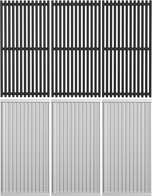 Cooking Grates and Emitter Plates Replacement Parts for Charbroil Commercial TRU-Infrared 4 Burner Grills 463242715 463242716 463276016 466242715 G533-0009-W1 G533-2200-W1 17" x 9 1/2" Grill Grid