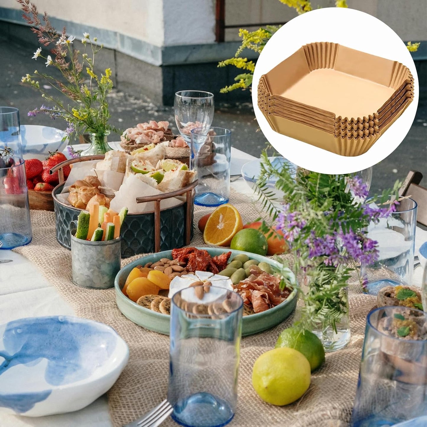 300PCS Air Fryer Liners Disposable for 5-8QT Air fryer,9 Inch Square Air Fryer Parchment Paper Liners for COSORI 5 6QT,Ninja 5/5.5 QT AF141/181,Paris Hilton 6-Quart,Chefman,Cuisinart,Instant Pot