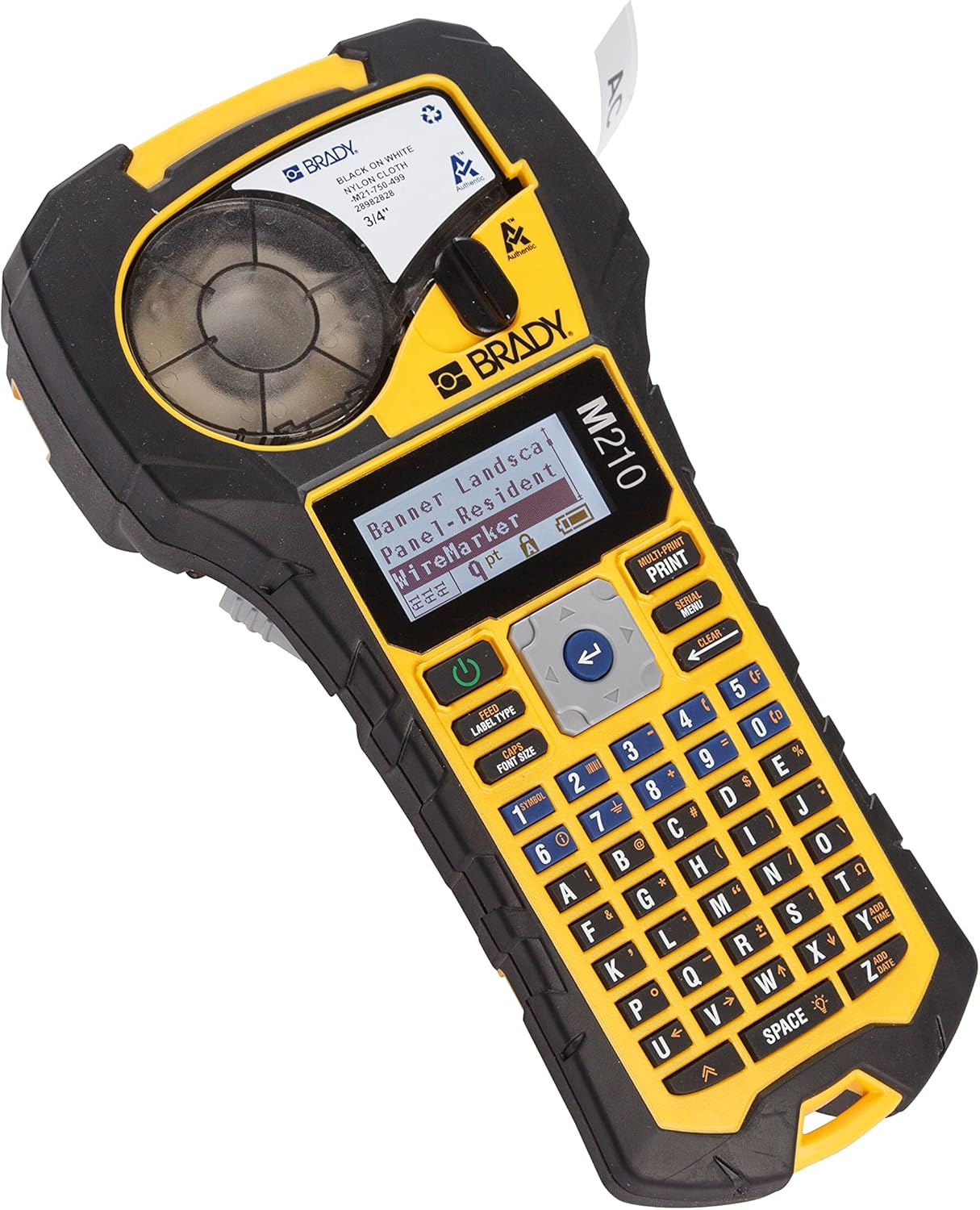 Brady M210 Portable Label Printer Bundle with Self-Laminating Wire Wrap | Protective Covering for Labels