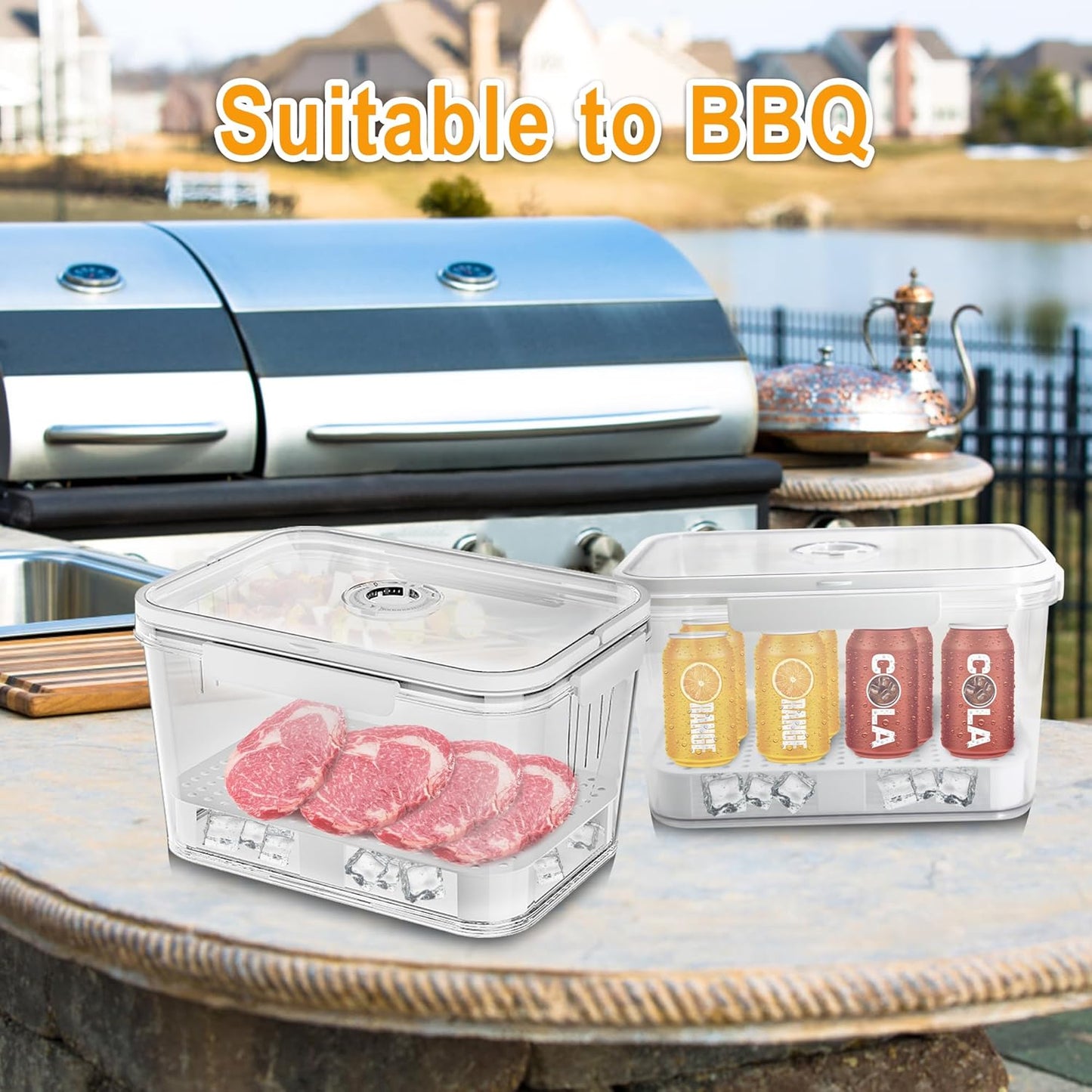 Portable Bread Box with Handles and Time Recording, Bread Storage Container for Kitchen Countertop, Breadbox Organizer Holder for Homemade Bread, Loaf Bread Keeper, Airtight Food Container Bin