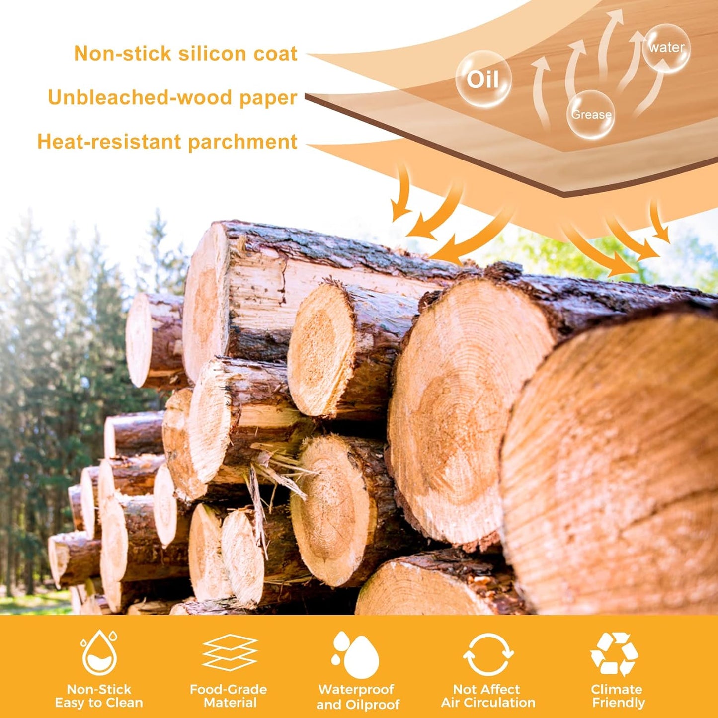 Vailnd Air Fryer Liners Disposable for Dual Basket, 100Pcs 8x5.5 Inch Rectangle Air Fryer Paper Liner for Ninja DZ201 DZ401, Chefman/COSORI 2-Basket Air Fryer, Oil Proof Parchment Paper