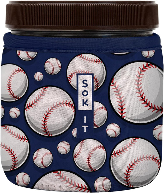 Sok It IceCreamSok Insulated Neoprene Cover (Baseball, Straight Ice Cream Pints)