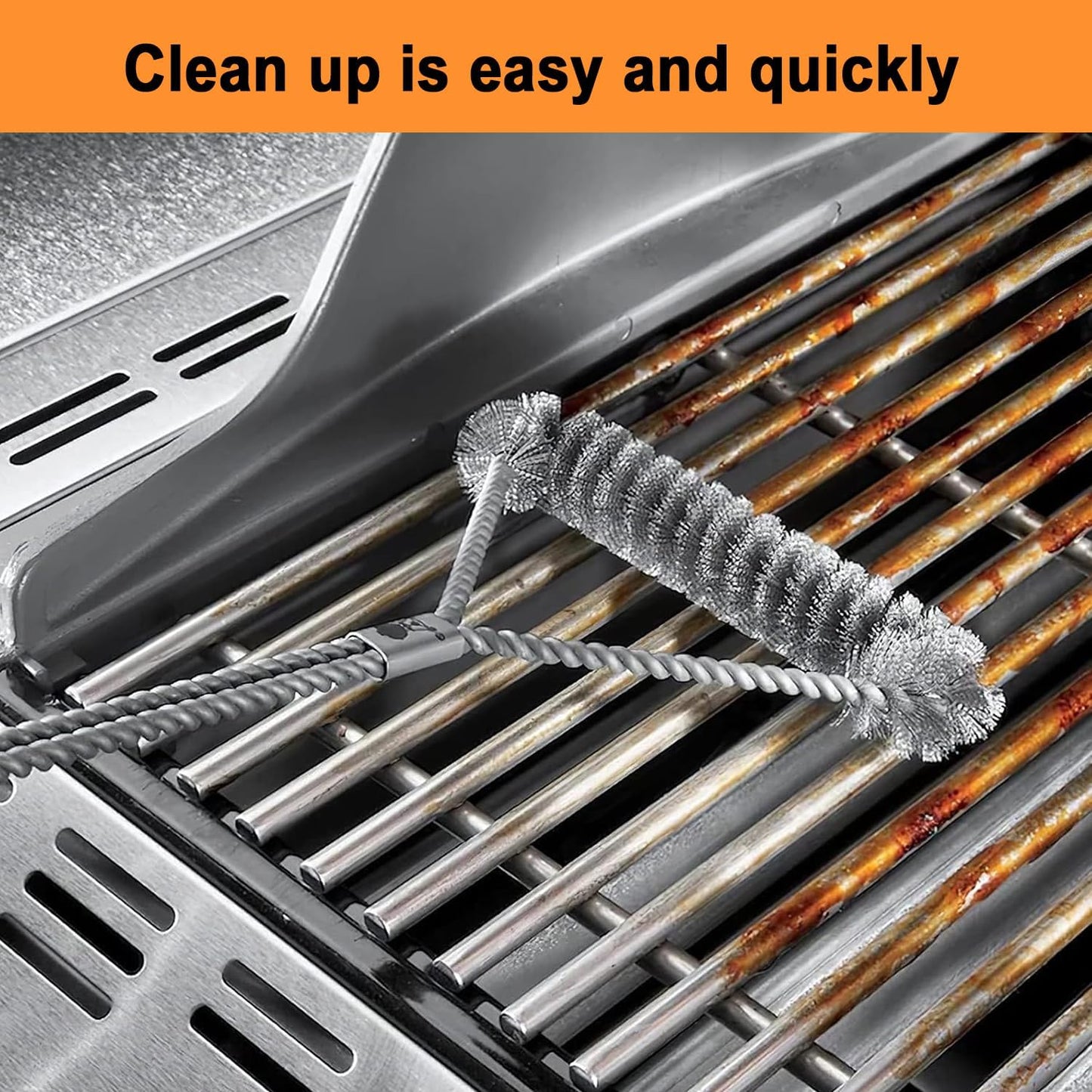 17.5" Cooking Grates for Weber Spirit E210 E220 & Spirit II E210 E220 Series Grills with Front Control Knobs;304 Stainless Steel Grates;Weber Grill Grates 7637;Weber Grill Grids (2 Pcs)