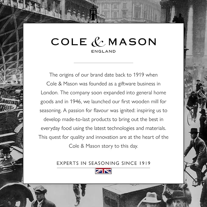 Cole & Mason Derwent Salt Mill - Gourmet Precision Salt Grinder - Refillable Seasoning and Spice Tools - Adjustable Seat, Himalayan and Kosher Salt Grinder Settings - Forest Wood