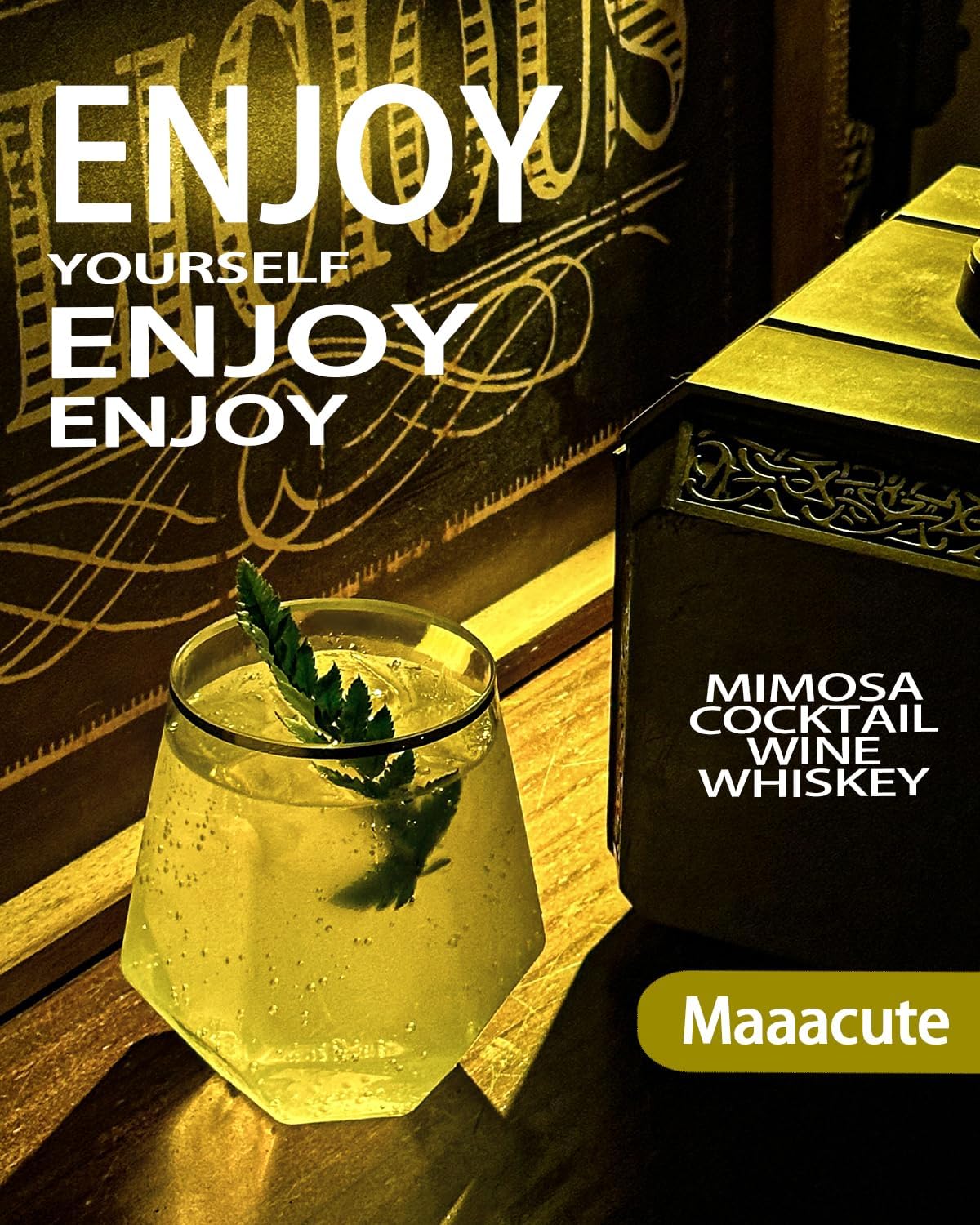 40 Pcak Plastic Stemless Wine cocktail Whiskey Champagne Glasses, 12 Oz Gold Rim Disposable Clear Unbreakable Cups for Party Bars Wedding Tasting (Diamond-shaped)