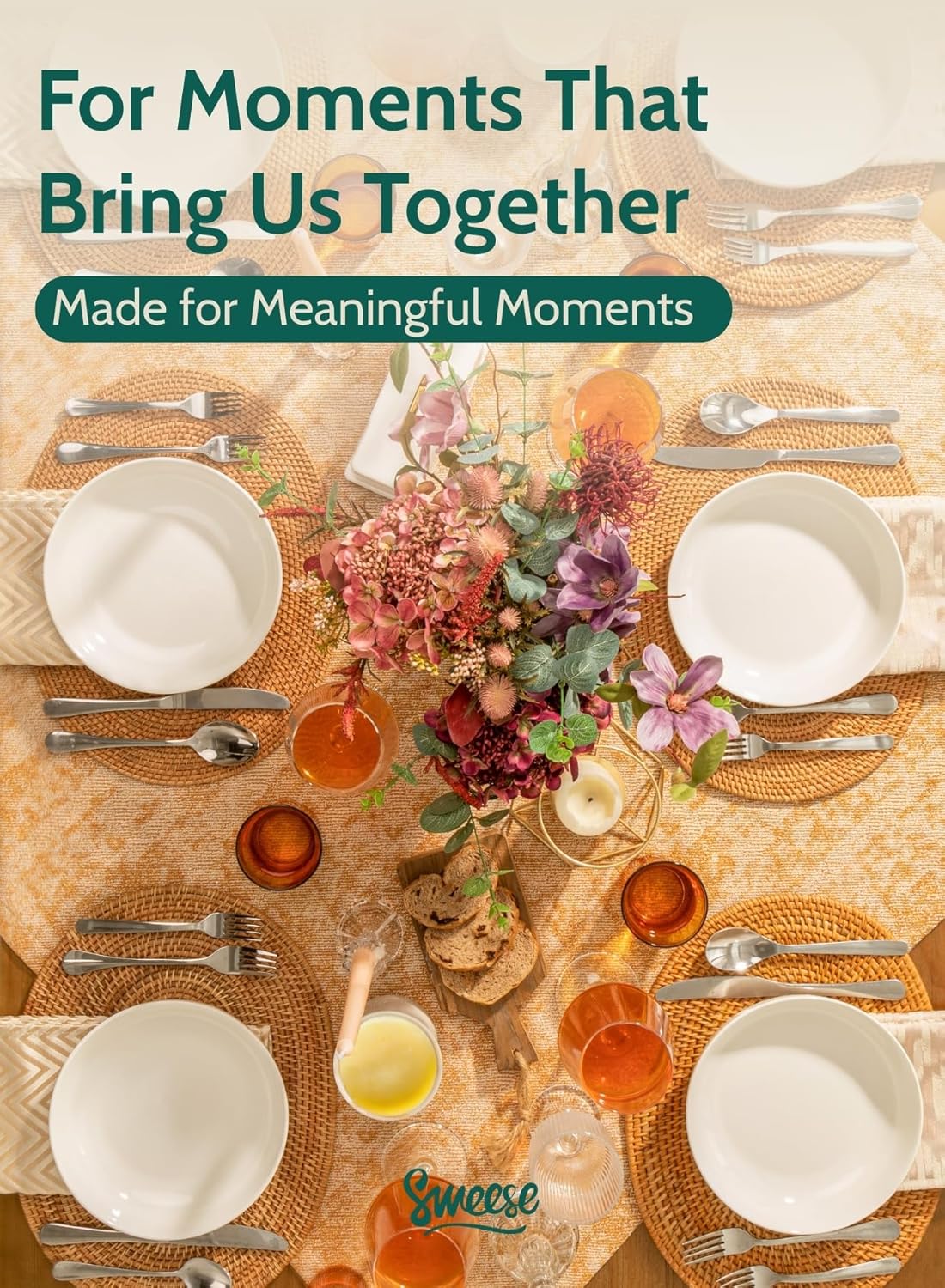 Sweese 22oz Porcelain Pasta Bowls Set of 6-7.6 Inch White Salad Serving Plates, Microwave Dishwasher Safe Dinnerware