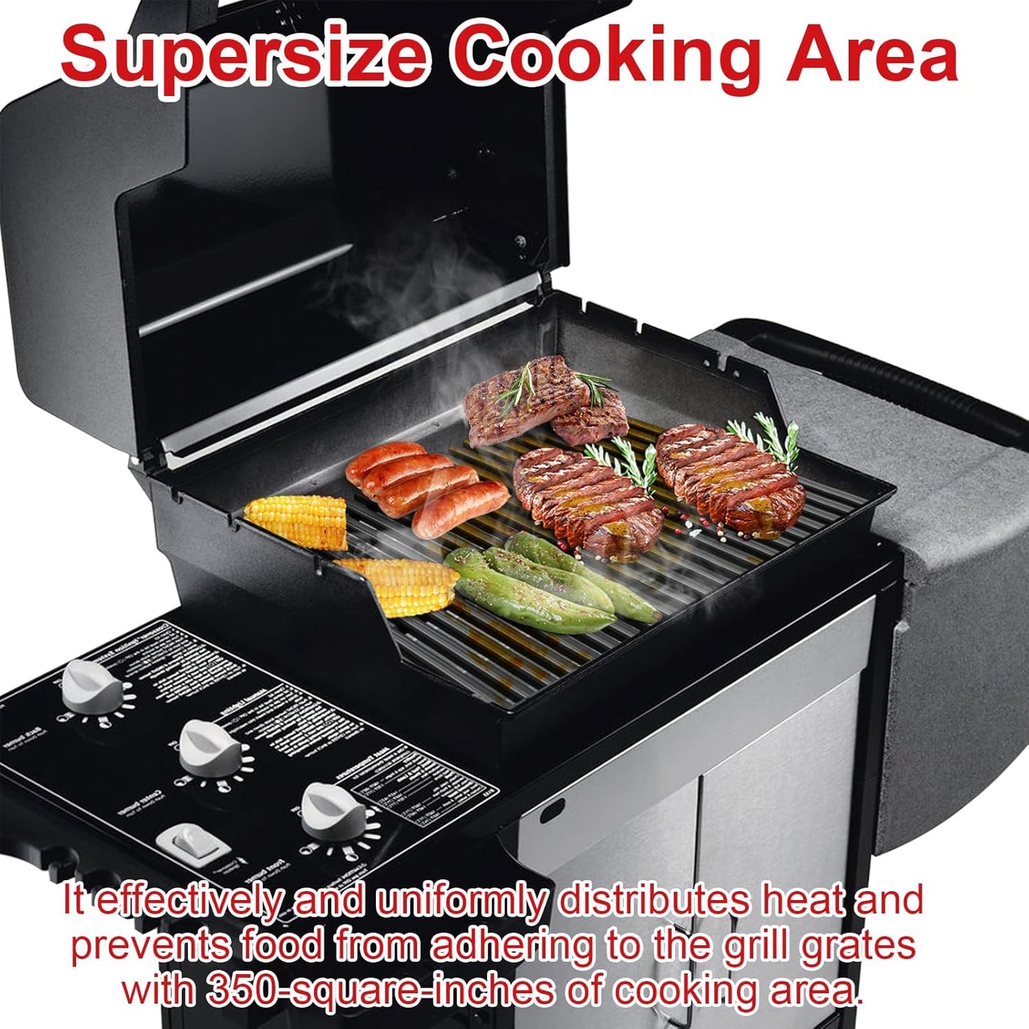 DELSbbq 17.4" x 11.8" Grill Cooking Grates for Weber Spirit 300, Spirit 700, Genesis Silver B/C, Genesis Gold B/C, Genesis Platinum B/C, Genesis 1000-3500,Grill Grates Replacement for 7525 7526 7638