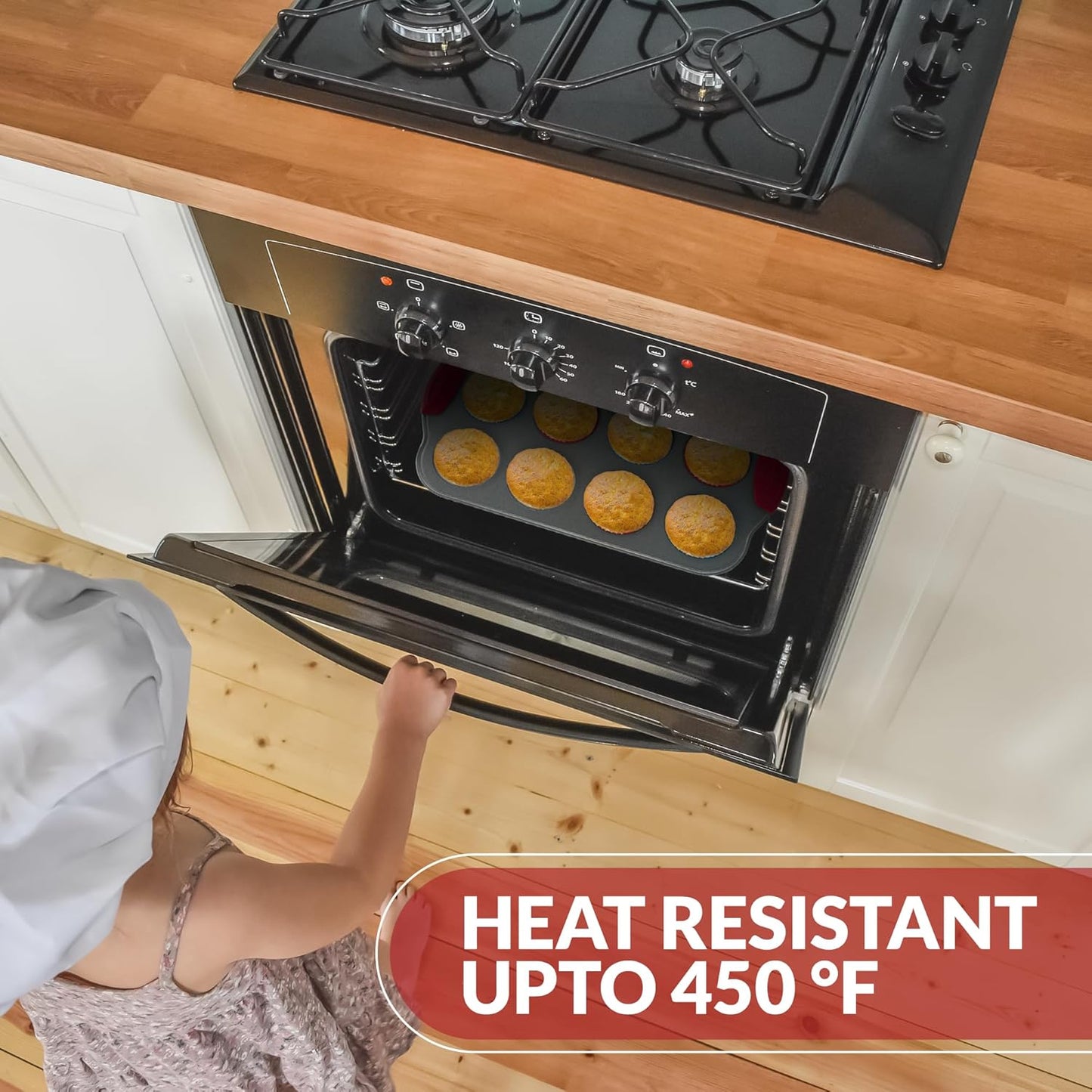 Boxiki Kitchen 12 Cup Mini Muffin Pan with Silicone Muffin Liners. Professional Cupcake Pan for Baking Muffin Mold, Mini Muffin Tin Non-Stick Steel Bakeware