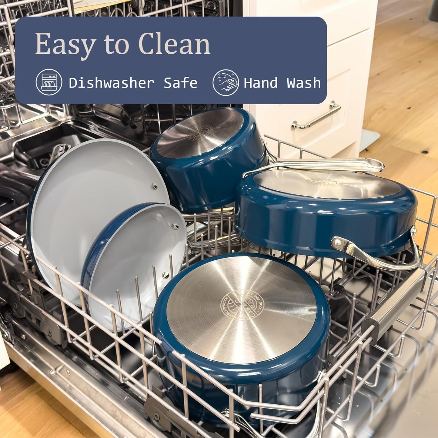 Nonstick Ceramic Sauté Pan with Lid (4.5 qt, 11"), Deep Frying Pan for All Cooktops - Non Toxic, PTFE/PFAS Free, Dishwasher & Oven Safe up to 500°F - with Stay Cool Handle - Avocado Green