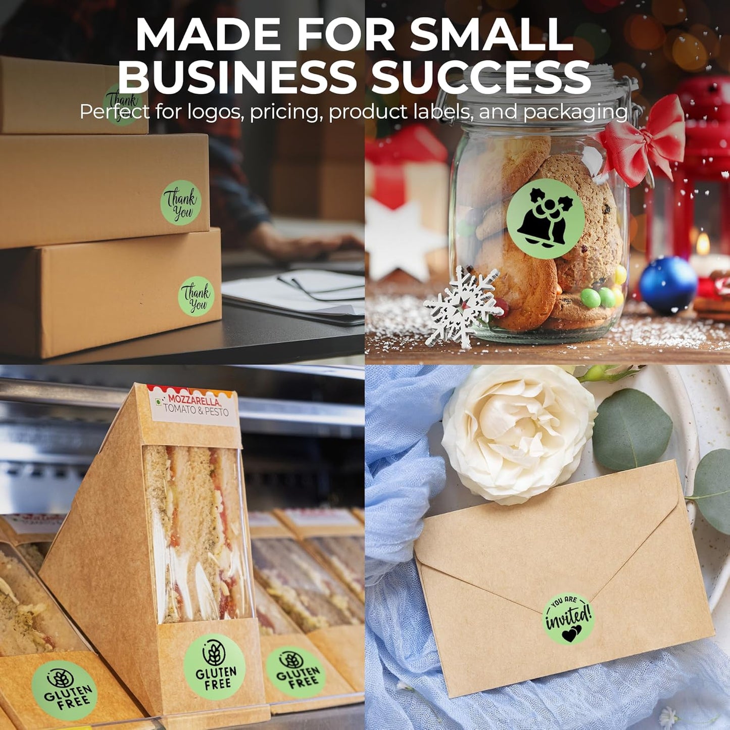 Perco Green 2-Inch Perforated Circle Dot Thermal Sticker Labels — 735 Stickers/Roll, Direct Thermal Printer Compatible—with Permanent Adhesive for Organizing, Color Coding, Bin Labeling—Made in USA