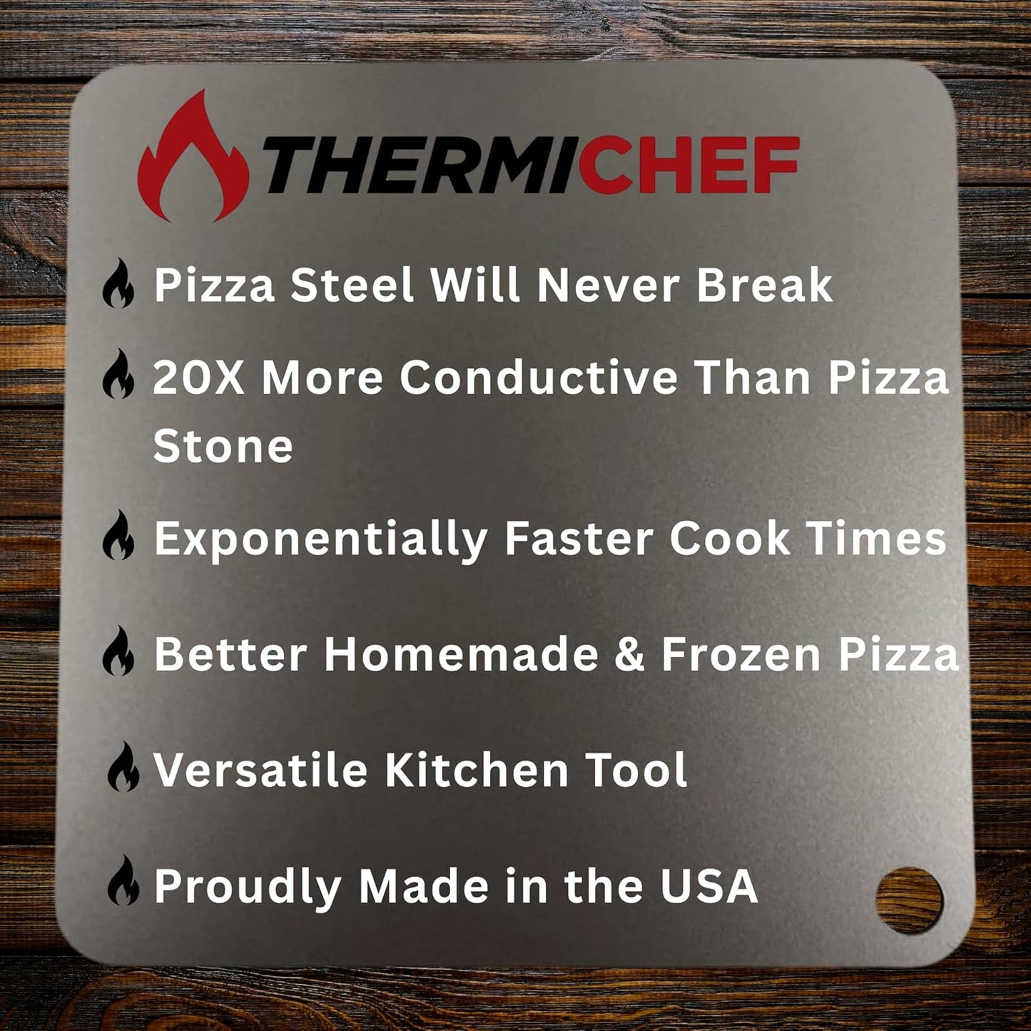 14" by 14" Pizza Steel (3/16" Standard Thickness) - Multipurpose Cooking Steel for Ovens & Grills - Made in the USA