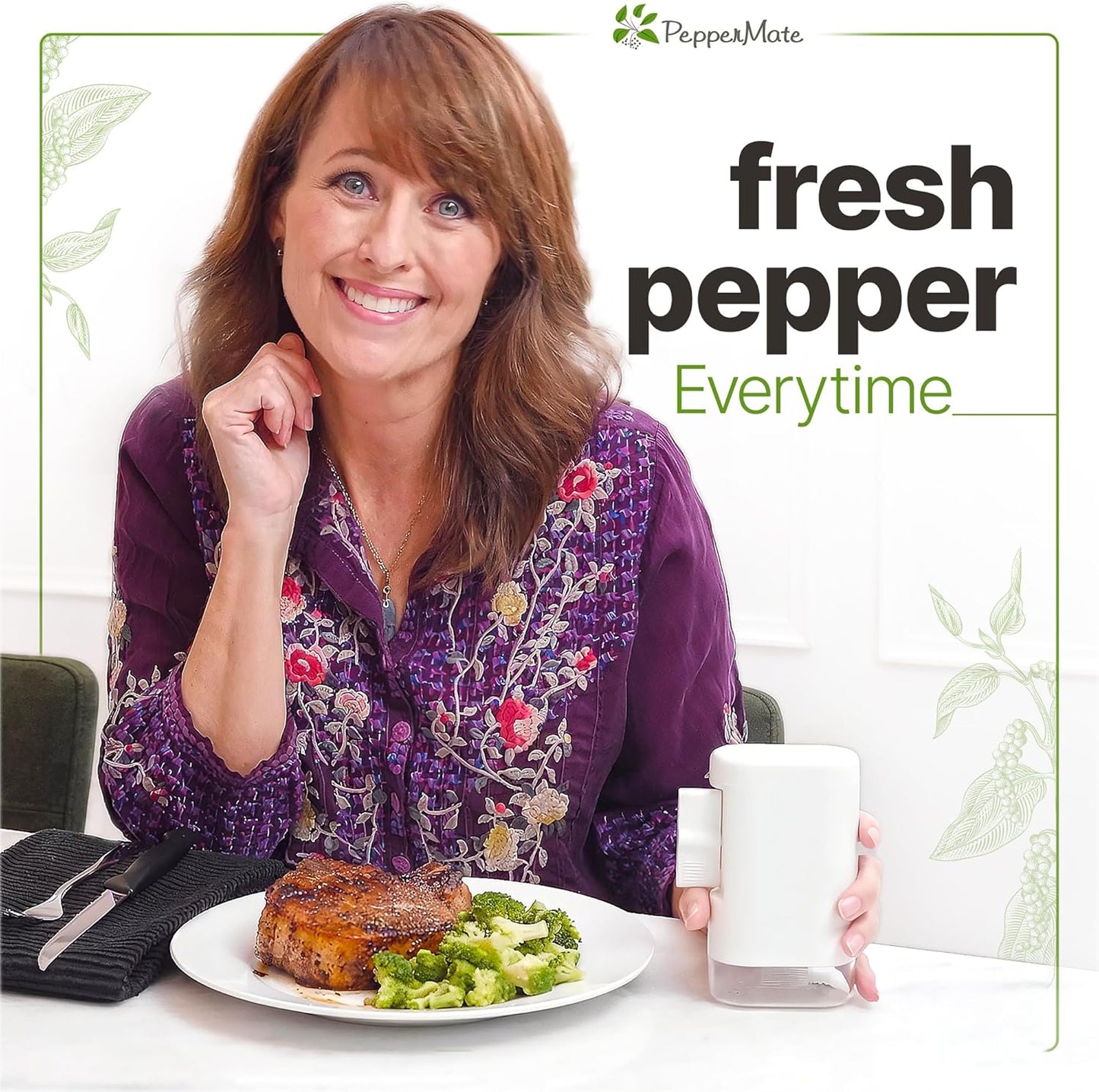 Traditional Pepper Mill 723 - Turnkey High Volume Salt and Gourmet Peppercorn Grinder (White)