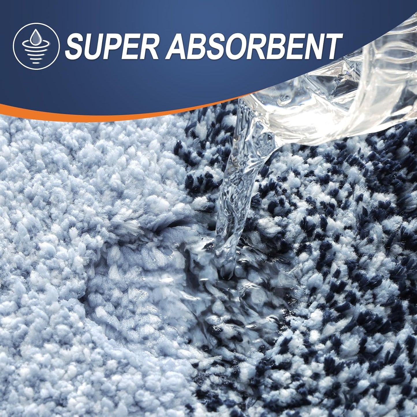 OLANLY Bathroom Runner Rugs 59x24, Extra Soft Absorbent Microfiber Bath Rugs, Rubber Backing, Quick Dry, Washable Bath Mats for Bathroom Floor, Tub and Shower, Home Decor Accessories, Navy Blue