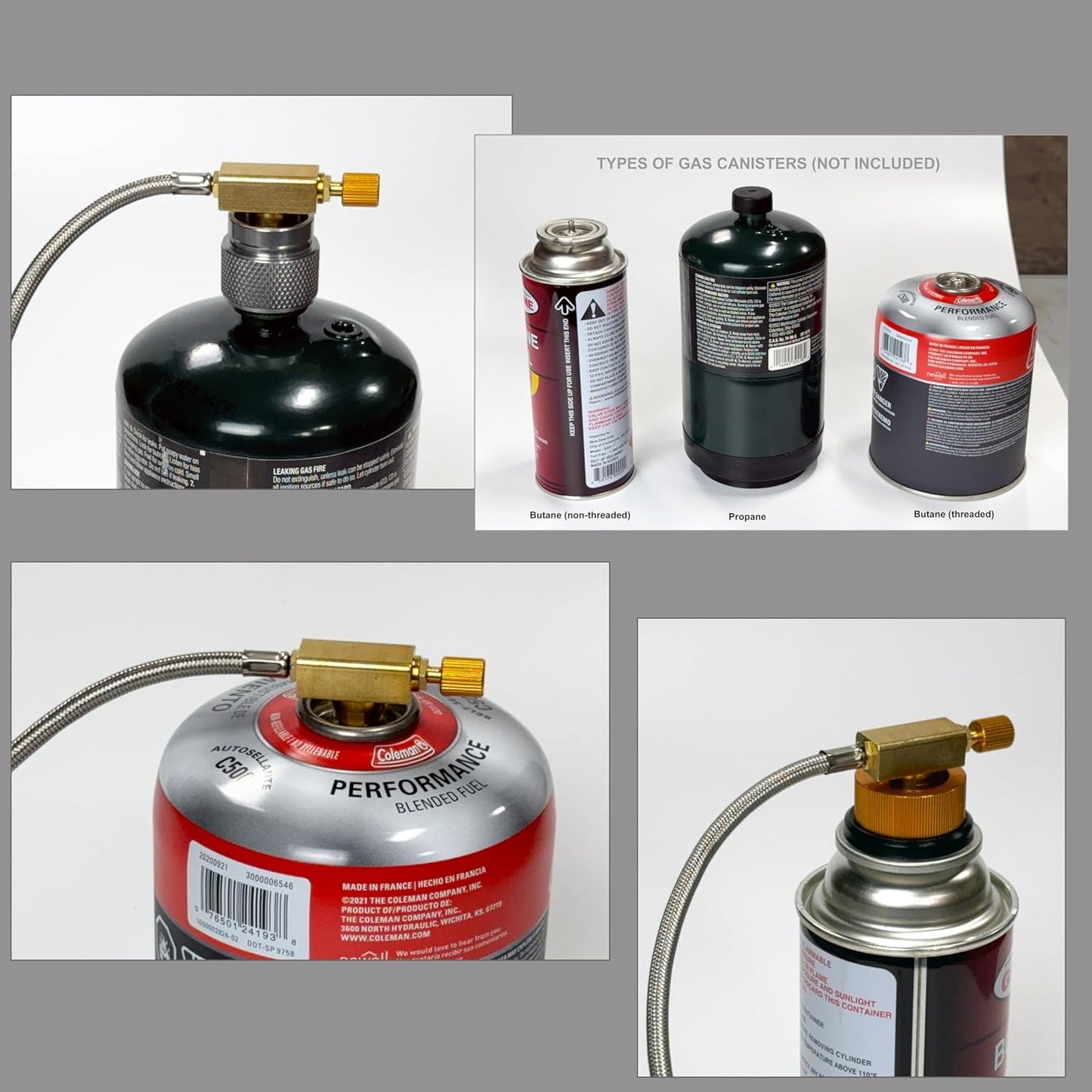 Charcoal Starter Gas Burner – 12,800W High Heat Mini Stove with 4 Heads – For Chimneys to Light Binchotan & BBQ Charcoal – Portable Propane/Butane Camping Stove with Piezo Ignition