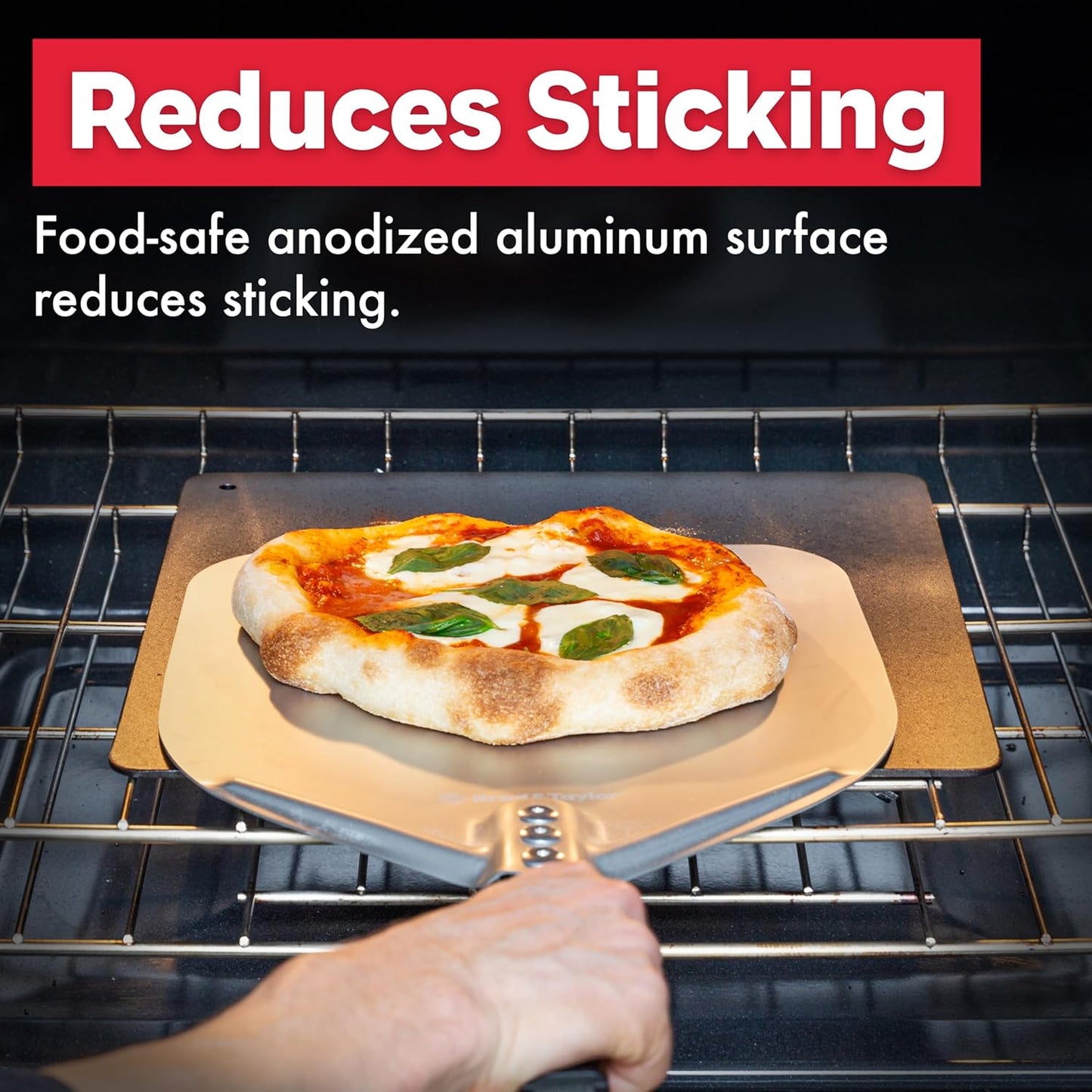 Brod & Taylor Bread Peel for Transferring Bread, Pizza or Flatbreads (11.75" x 12" Surface) – Thin Edge, Lightweight, and Reduces Sticking