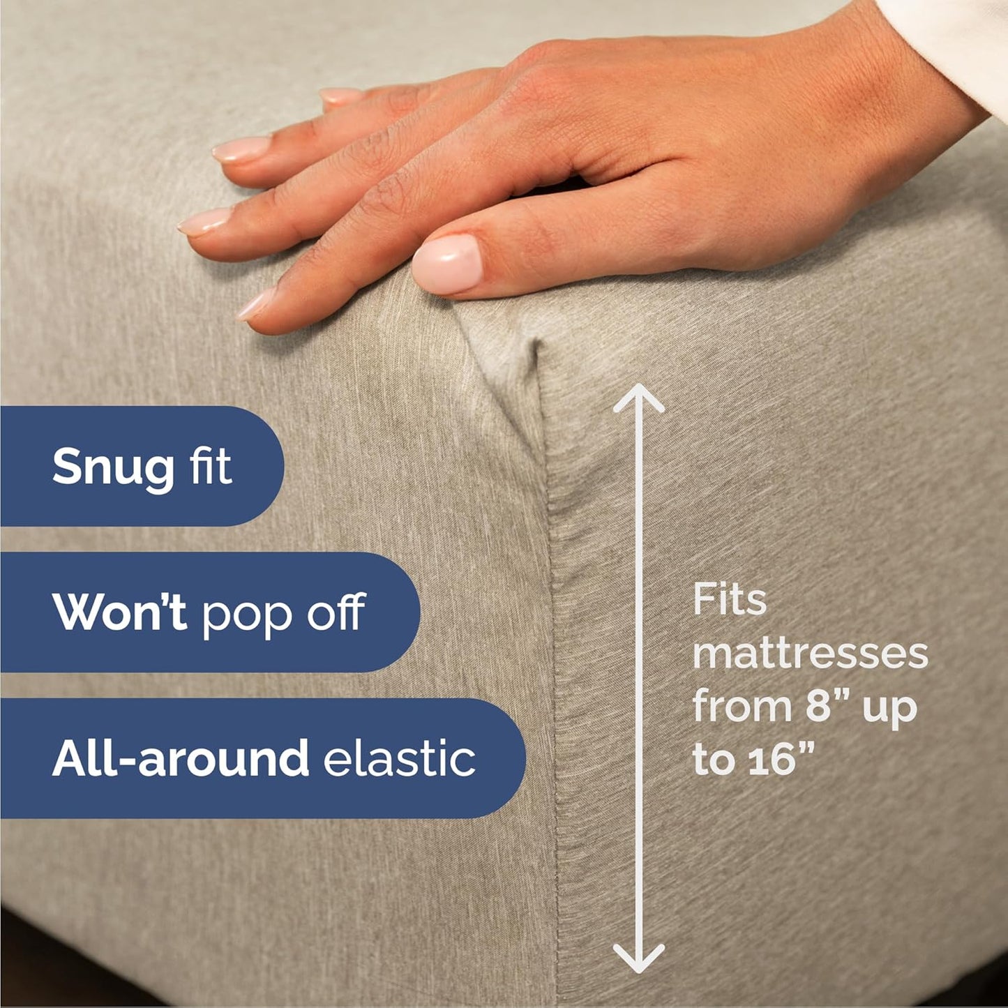 Queen Size 4 Piece Sheet Set - Comfy Breathable & Cooling Bed Sheets Set - Hotel Luxury Bedding for Women, Men, Kids, Teens, Boys & Girls - Deep Pockets, Soft & Wrinkle Free - Beige (Heathered Sheets)