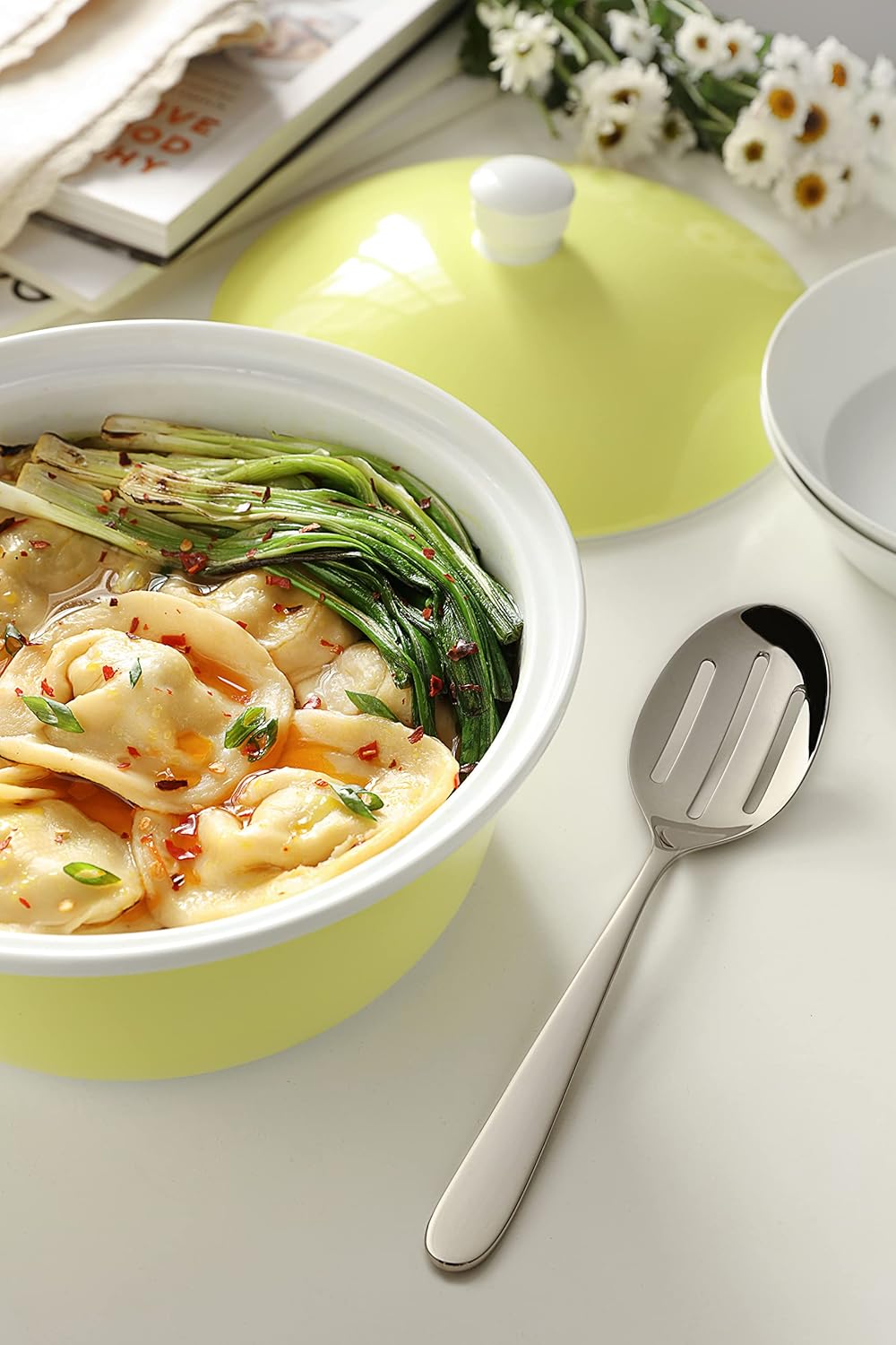 Serving Utensil Set – 18/10 Stainless Steel Serving Spoons, Salad Servers, Butter Knives, Mirror Finish, Dishwasher Safe, Elegant and Durable (10-Piece Serving Set, Fidenza)