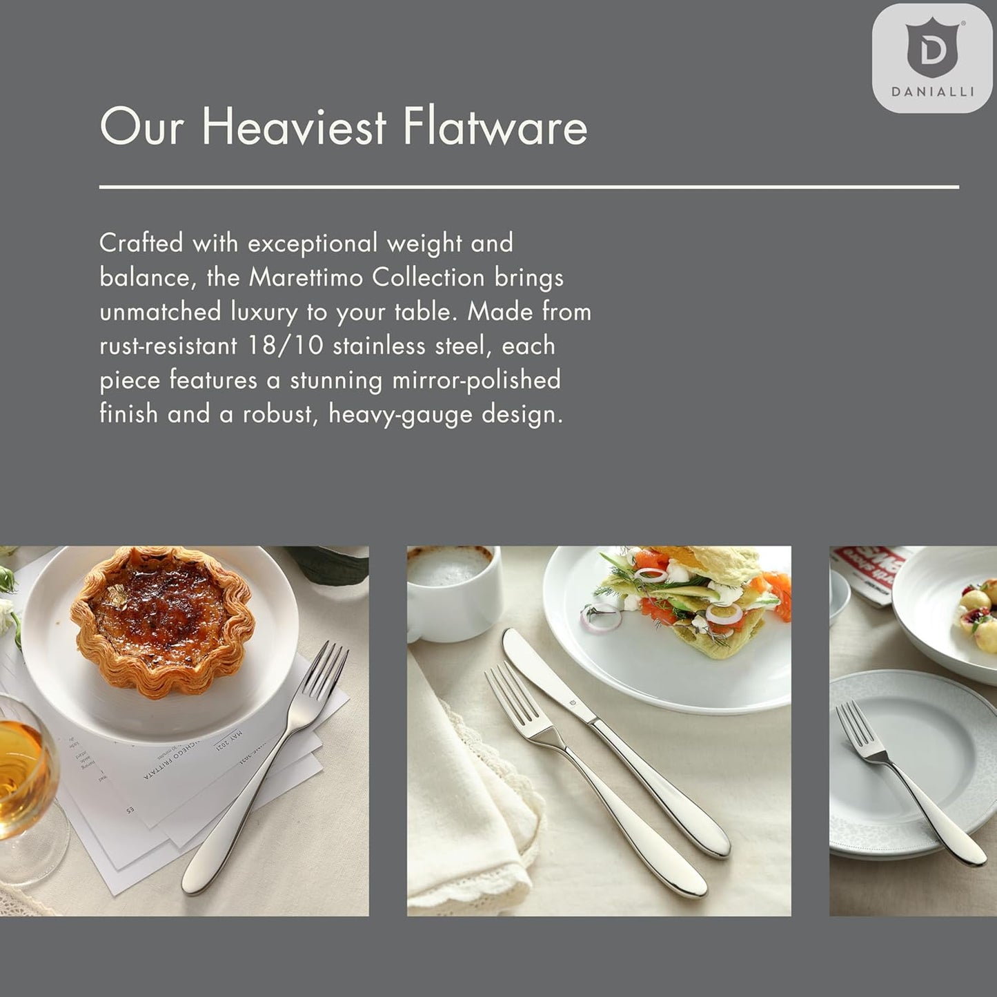 Silverware Set for 4 | 18/10 Stainless Steel Flatware Set | Mirror Finish, Heavy-Duty, Dishwasher Safe, Elegant & Durable, Built to Last (20-Piece, Marettimo)