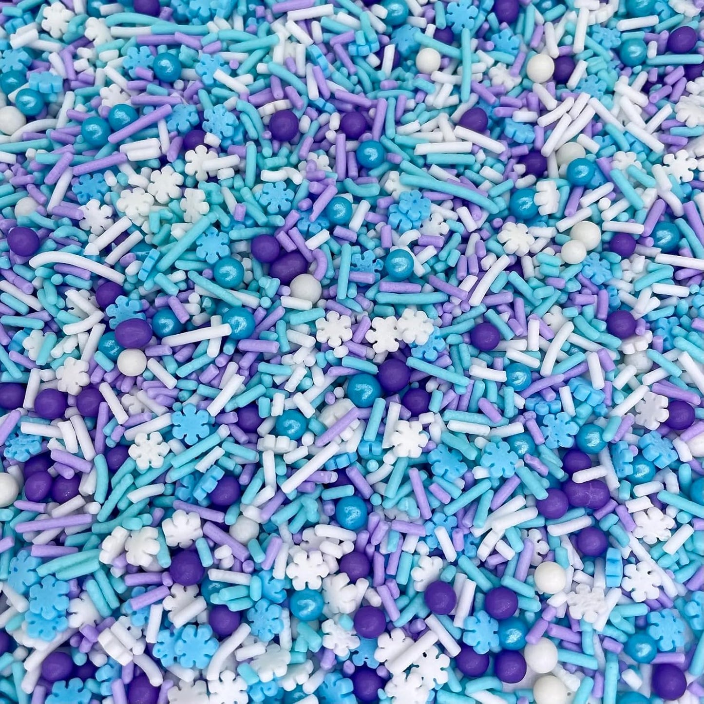 Sprinkles | Frozen in Sugar Sprinkle Mix | Blue Sprinkles | Confetti Sprinkles | Metallic Sprinkles | Snowflake Sprinkles | Cake Sprinkles (Pink purple blue)