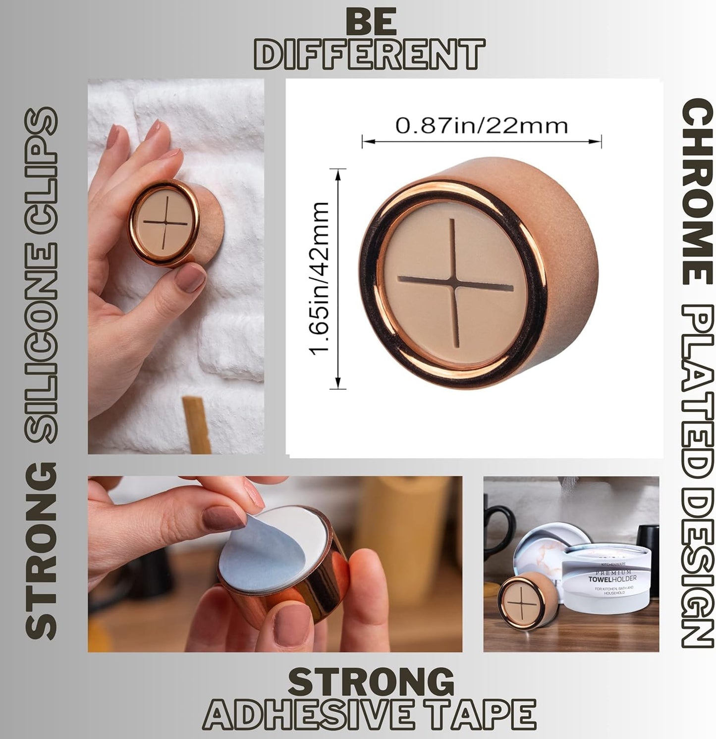 HEFA Towel Hooks, Dish & Hand Towel Holder, Kitchen Organization, 8 Pack Eco