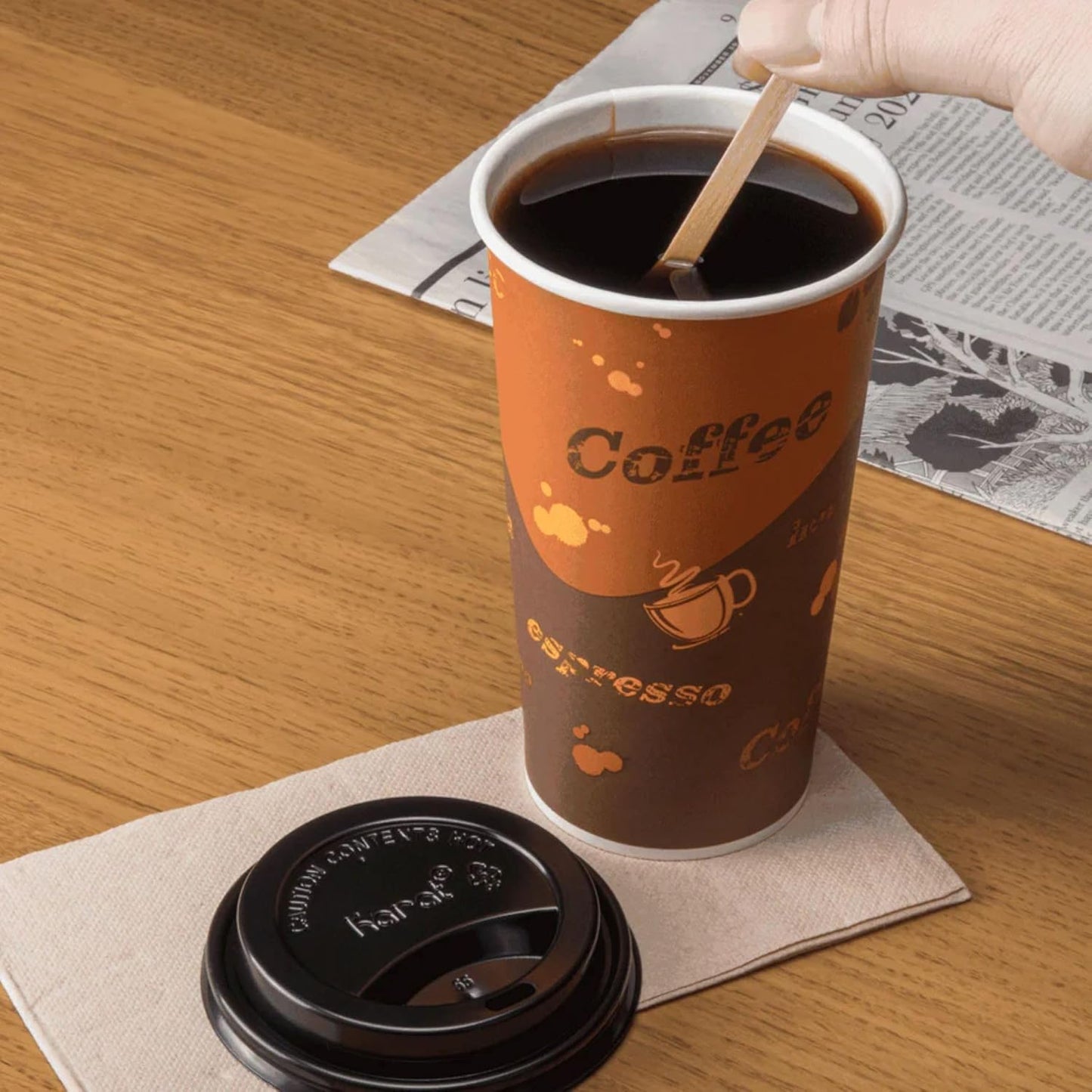 Karat 20 oz Paper Hot Coffee Cups [600 ct] Disposable, Leak-Resistant Double Poly-Lined Cups for Hot Beverages, 90mm (C-K520)