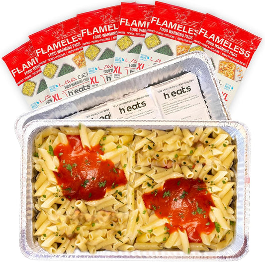 H°eats Flameless Food Warming Pads (72-Pack) - Full Size Food Warmers for Parties Buffet - Party Buffet Servers and Warmers - Heating Pads for Chafing Dish - Must-Have Catering Supplies