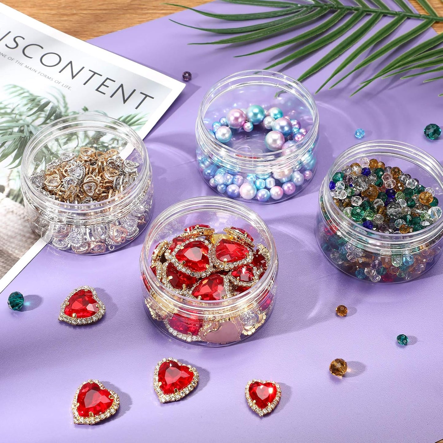 SATINIOR 6 Pack 4 oz Plastic Jars Containers with Lids Wide-mouth Refillable Leakproof Reusable Round Empty Jars for Travel Cosmetic Dry Food Spice Candy Cookie Home Kitchen Organizing(Black)