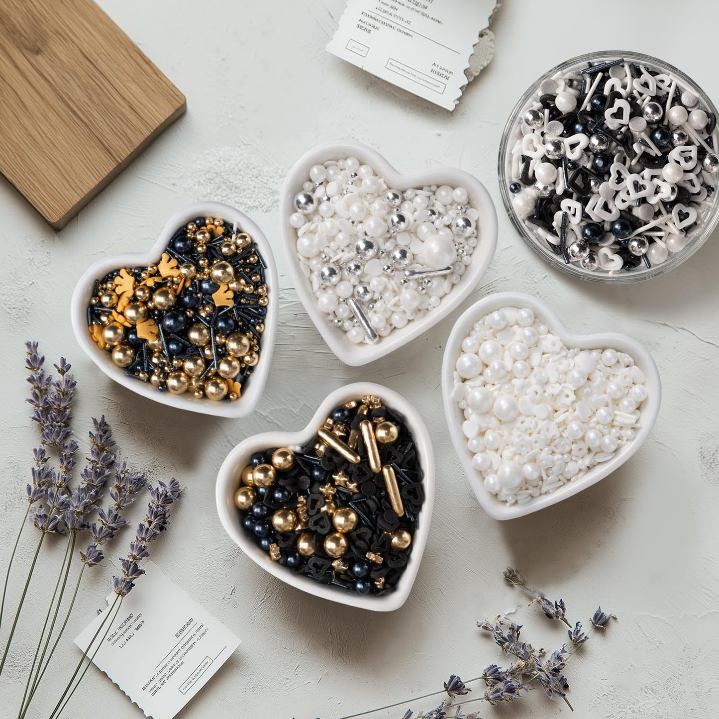 Royal Crown Black and Gold Sprinkles for Cake Decorating 4.23ounce - Sugar Mix Contains Jimmies & Pearl Sprinkles for Cupcake Toppers, Ice Cream, Candy, Cookie Decorations - Holiday Party Supplies