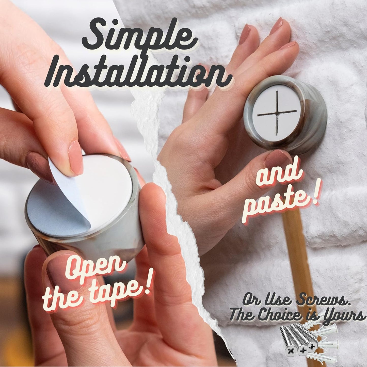 HEFA Towel Hooks - 8 Pack Eco Kitchen Organization - Hand & Dish Towel Holder