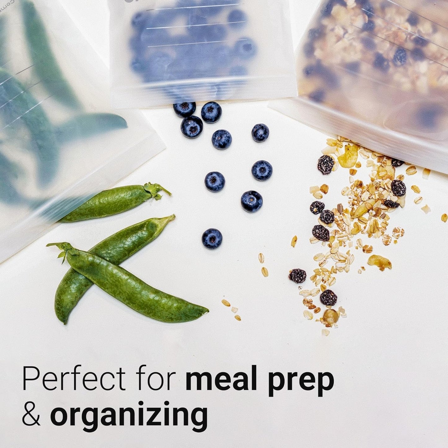 Vove Compostable Zip Bags | 30 Pack Gallon Size (4L) | Biodegradable Storage Bags | PLA PBAT Eco-Friendly | Zero Waste Kitchen Storage | Sustainable Food Bags with Certification