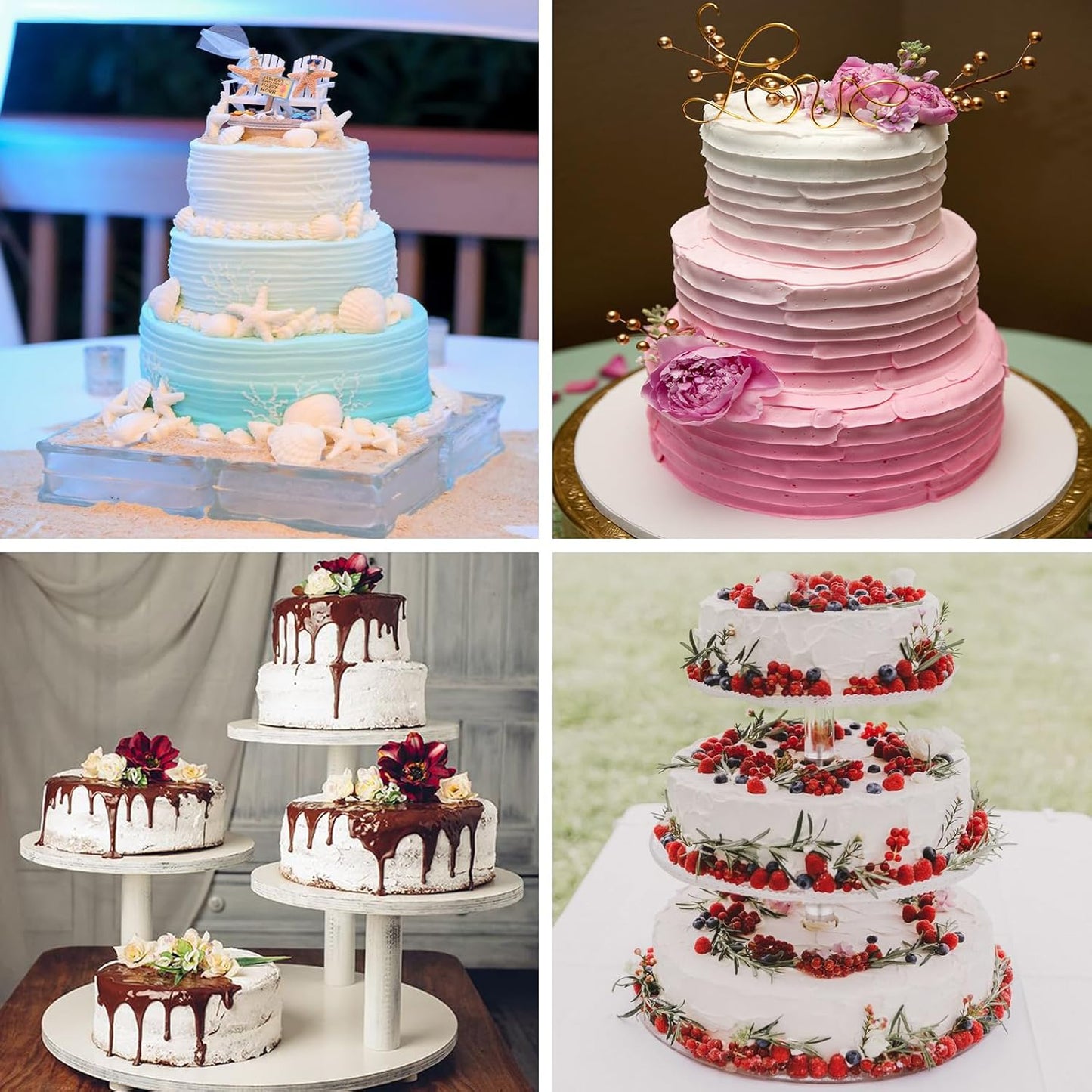 HUAKENER 3 Pack Round Cake Pans, 6" 8" 10 Inch Circle Cake Pan with 150 Pieces Parchment Paper, Non-stick Cake Baking Pans, Dishwasher Safe