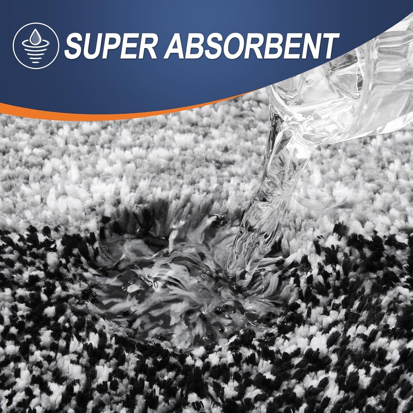 OLANLY Bathroom Runner Rugs 59x24, Extra Soft Absorbent Microfiber Bath Rugs, Rubber Backing, Quick Dry, Machine Washable Bath Mats for Bathroom Floor, Tub and Shower, Home Decor Accessories, Black