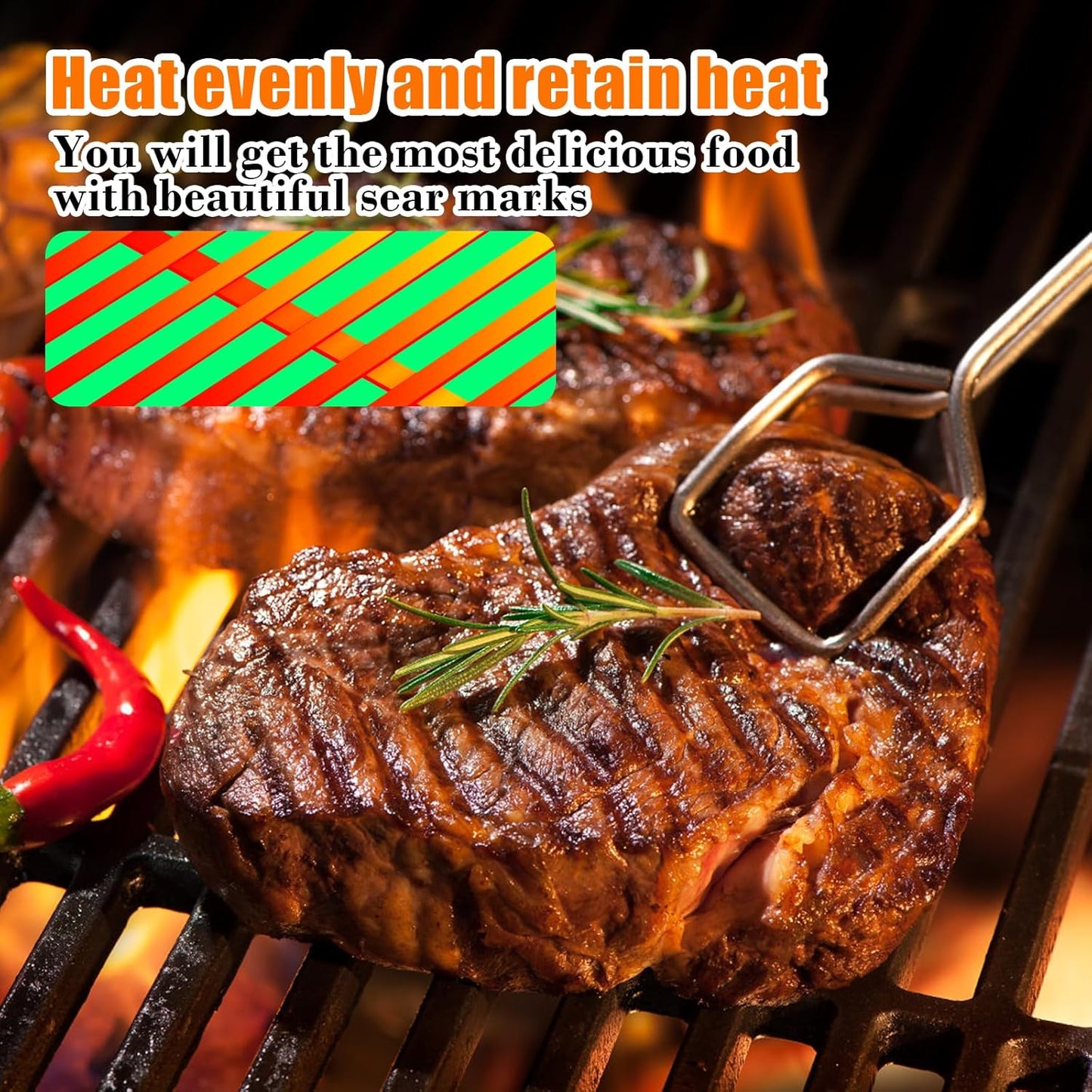 Grill Griddle and Grates for Weber Spirit 300, E-310, GS4 Spirit II 300 Series Grills, Genesis Silver/Gold B & C, Genesis 1000-3500, Reversible Cast Iron 7598 Griddle Plate, 7638 Grill Grate