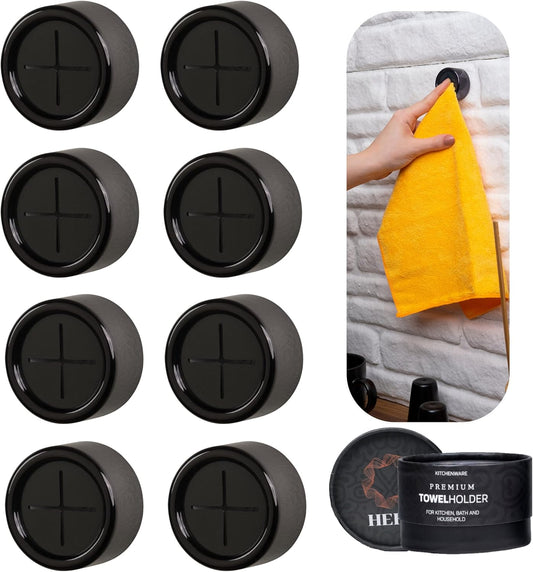 HEFA Kitchen Towel Hooks, 8 Pack Eco Dish Holder, Hand Towel Organization Gadgets