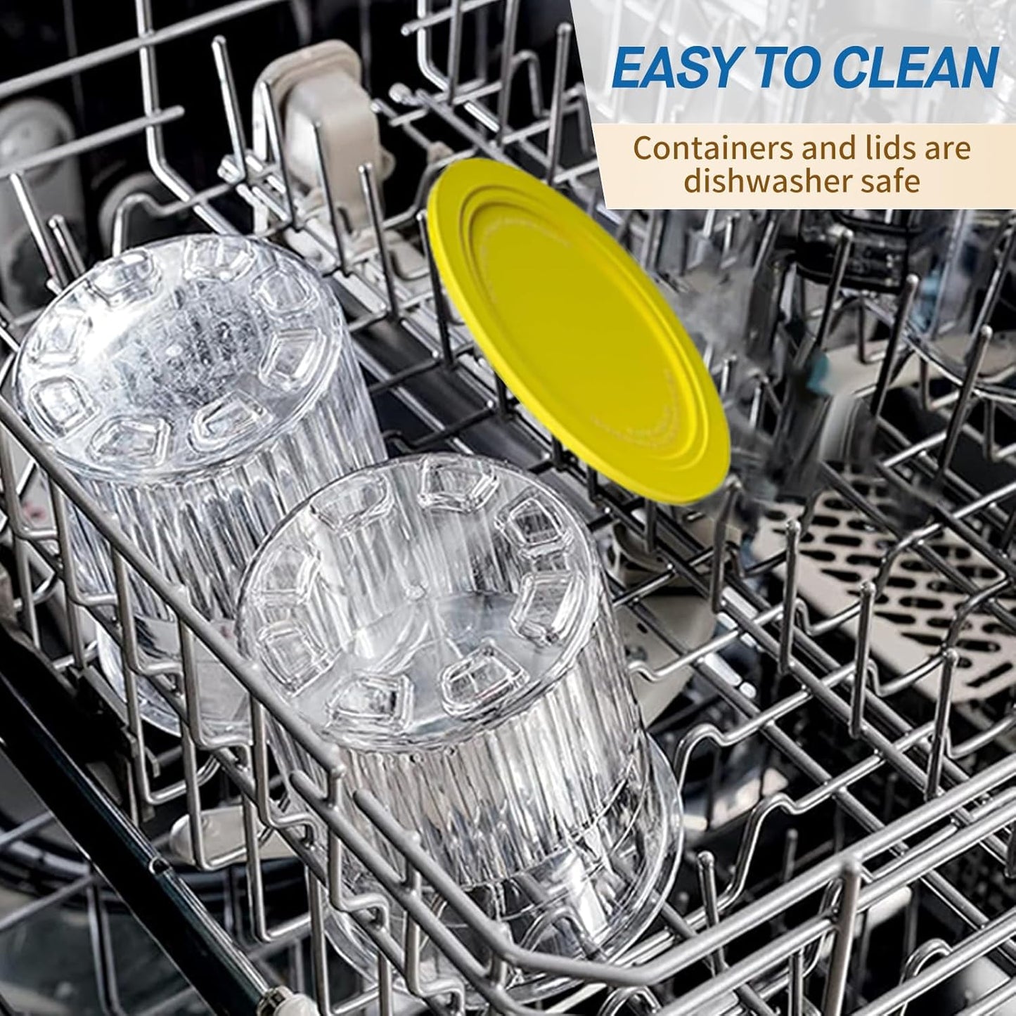 For Ninja Creami Deluxe NC500 NC501 Series Ice Cream Makers, BPA-Free & Dishwasher Safe, 24oz Pints with Lids 2 Pack, Replacement Creami Deluxe Pint Containers(Yellow&Pink)